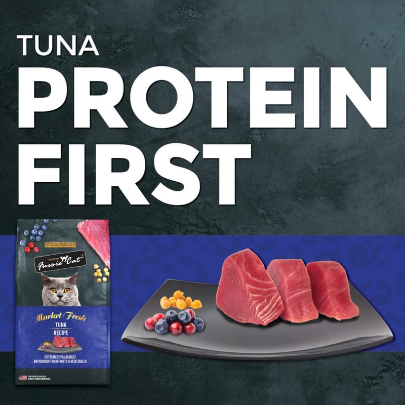 FUSSIE CAT Market Fresh Tuna Dry Food professional product photo ready to upload to shopify
