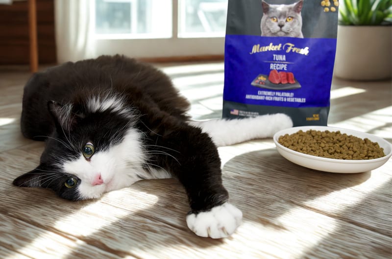FUSSIE CAT Market Fresh Tuna Dry Food professional product photo ready to upload to shopify