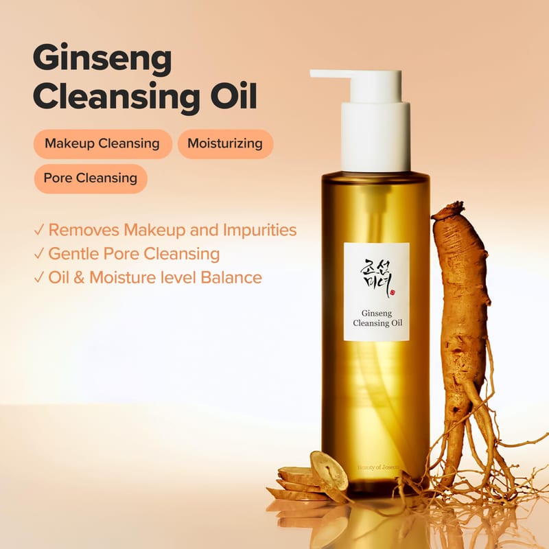 Ginseng Cleansing Oil 210ml professional product photo ready to upload to shopify
