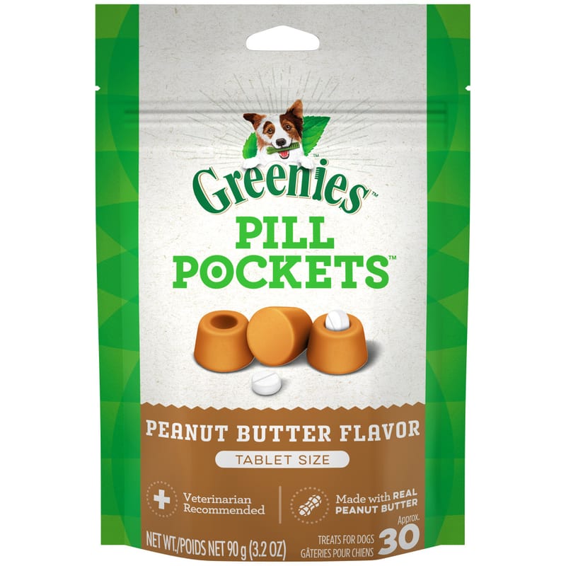 GREENIES Pill Pockets for Dogs Peanut Butter Flavour professional product photo ready to upload to shopify