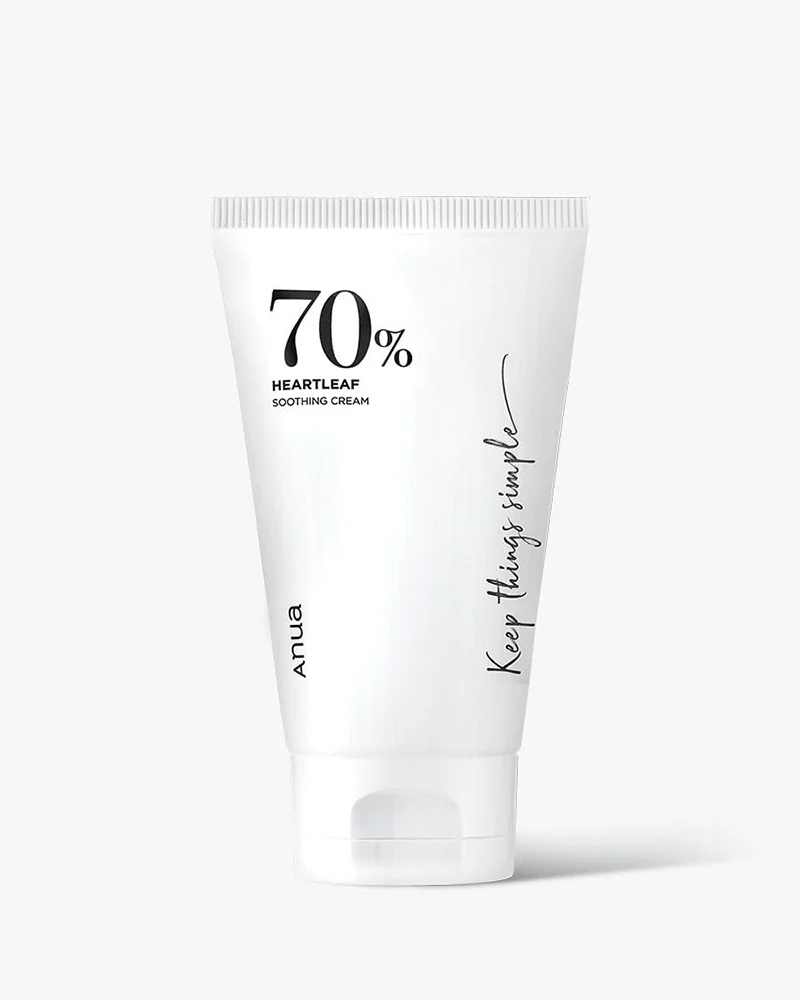 HEARTLEAF 70% SOOTHING CREAM 100ml professional product photo ready to upload to shopify