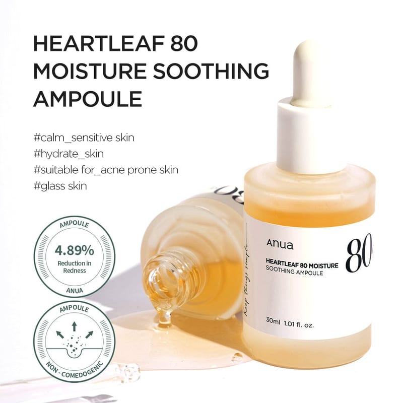 HEARTLEAF 80% AMPOULE 30ml professional product photo ready to upload to shopify