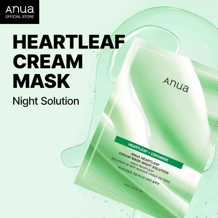 HEARTLEAF CREAM SHEET MASK NIGHT SOLUTION 25ml professional product photo ready to upload to shopify