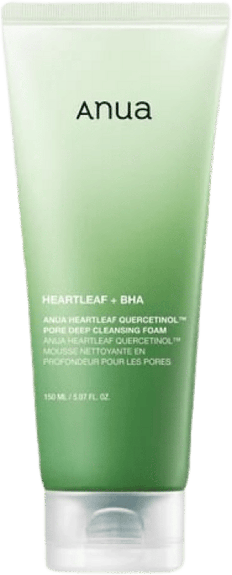HEARTLEAF QUERCETINOL CLEANSING FOAM 150ml professional product photo ready to upload to shopify