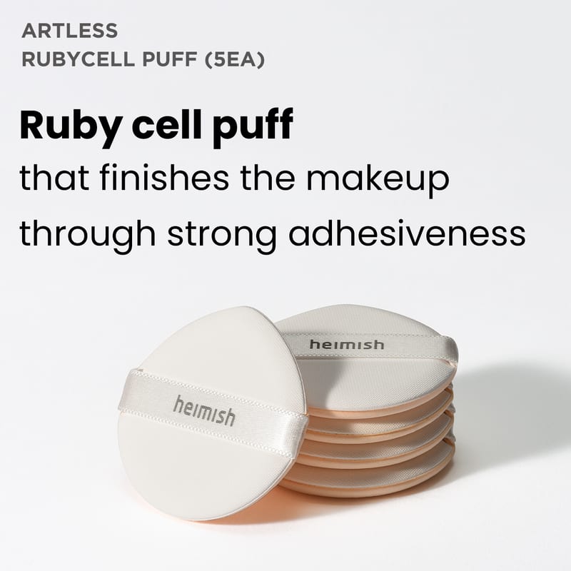 Heimish Artless Rubycell Puff professional product photo ready to upload to shopify