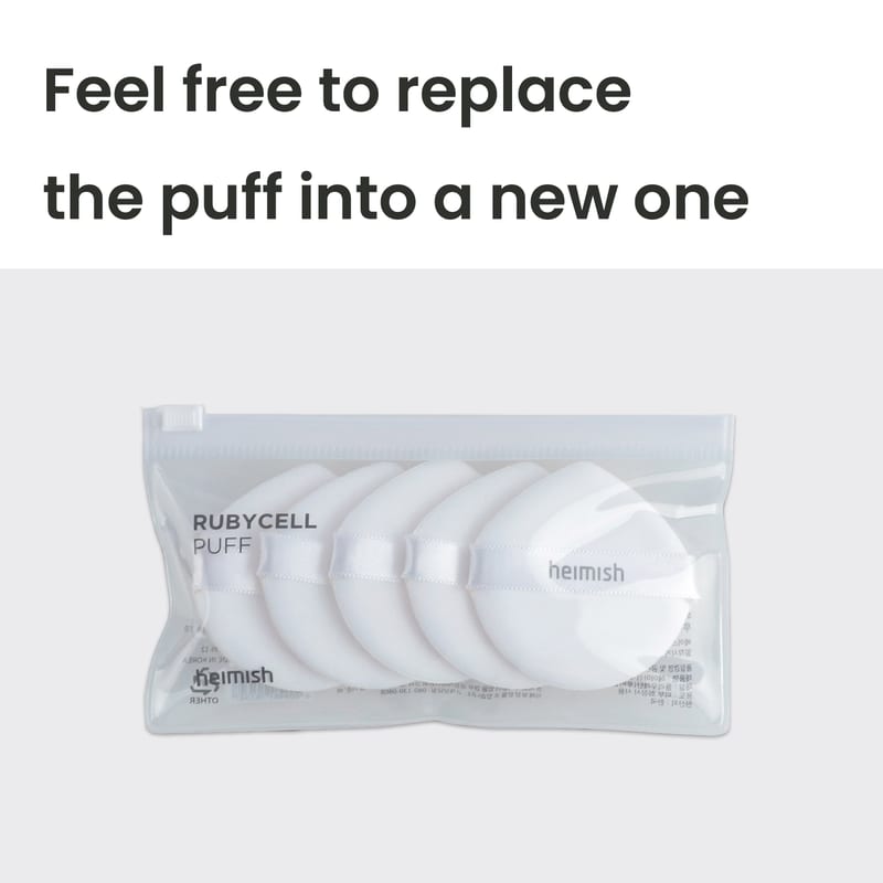 Heimish Artless Rubycell Puff professional product photo ready to upload to shopify