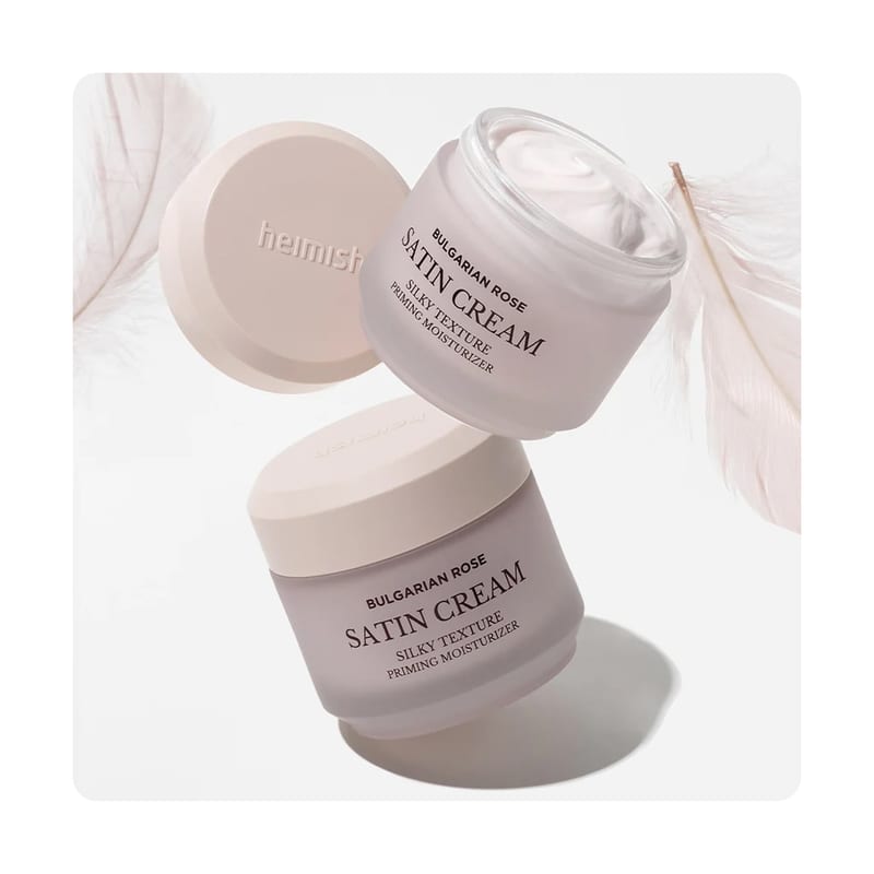 Heimish Bulgarian Rose Satin Cream 50ml professional product photo ready to upload to shopify