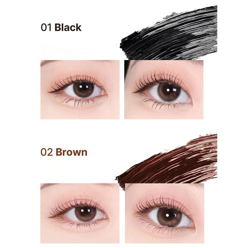 Heimish Dailism Smudge Stop Mascara Curling Brown professional product photo ready to upload to shopify