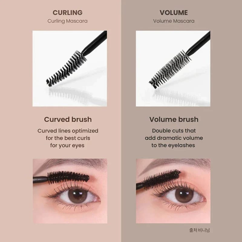 Heimish Dailism Smudge Stop Mascara Curling Brown professional product photo ready to upload to shopify