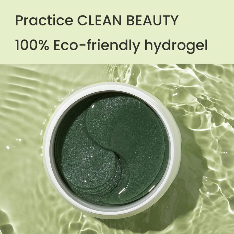 Heimish Matcha Biome Hydrogel Eye Patch 60ea professional product photo ready to upload to shopify