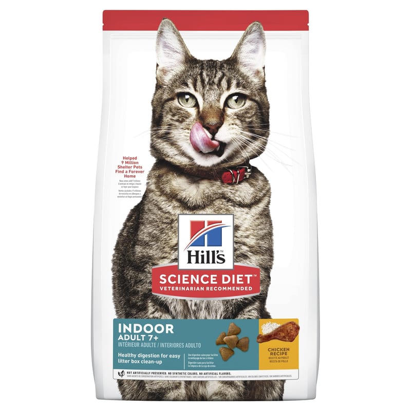 Hill's Science Diet Adult 7+ Indoor Dry Cat Food 3.17kg professional product photo ready to upload to shopify