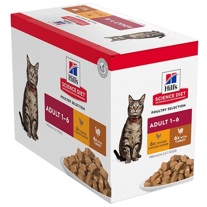 Hill's Science Diet Adult Cat Chicken Pouches 85g professional product photo ready to upload to shopify