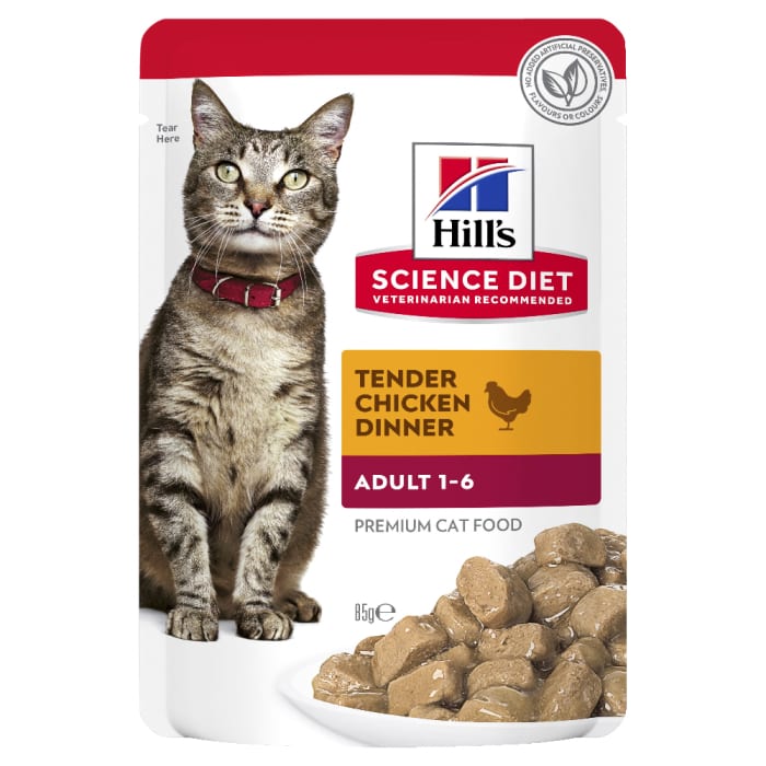 Hill's Science Diet Cat Adult Chicken Pouches professional product photo ready to upload to shopify