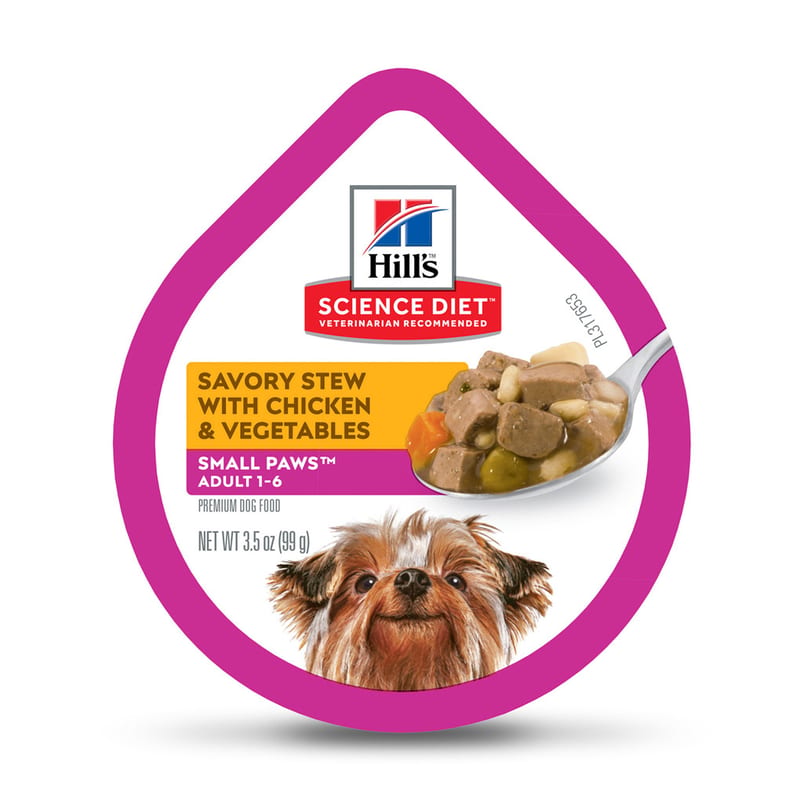 Hill's Science Diet Dog Adult Savory Stew Chicken Veg Wet Food professional product photo ready to upload to shopify