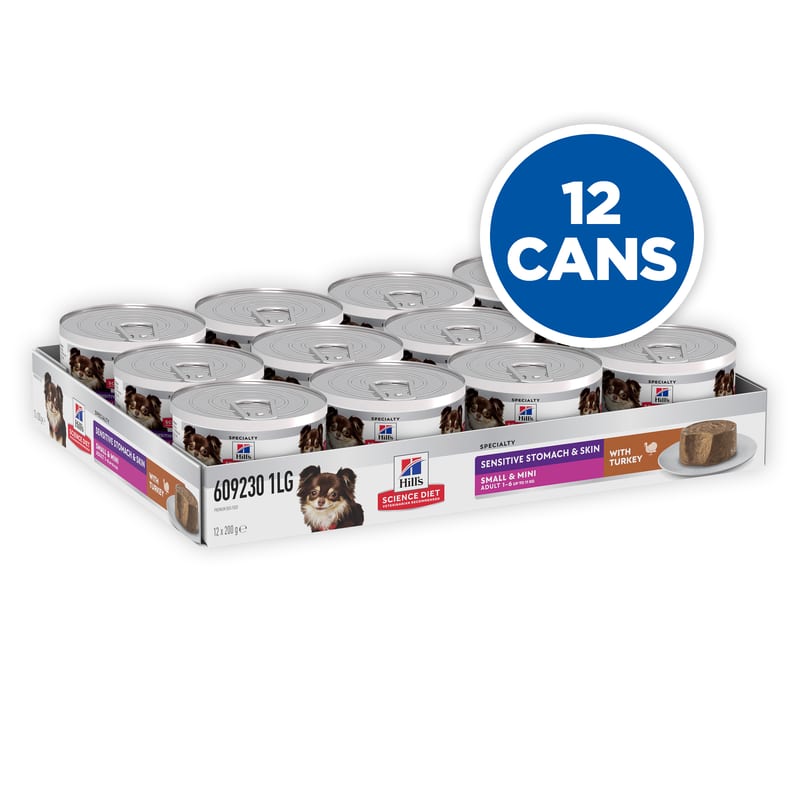 Hill's Science Diet Dog Sensitive Stomach & Skin Small & Mini Wet Food professional product photo ready to upload to shopify
