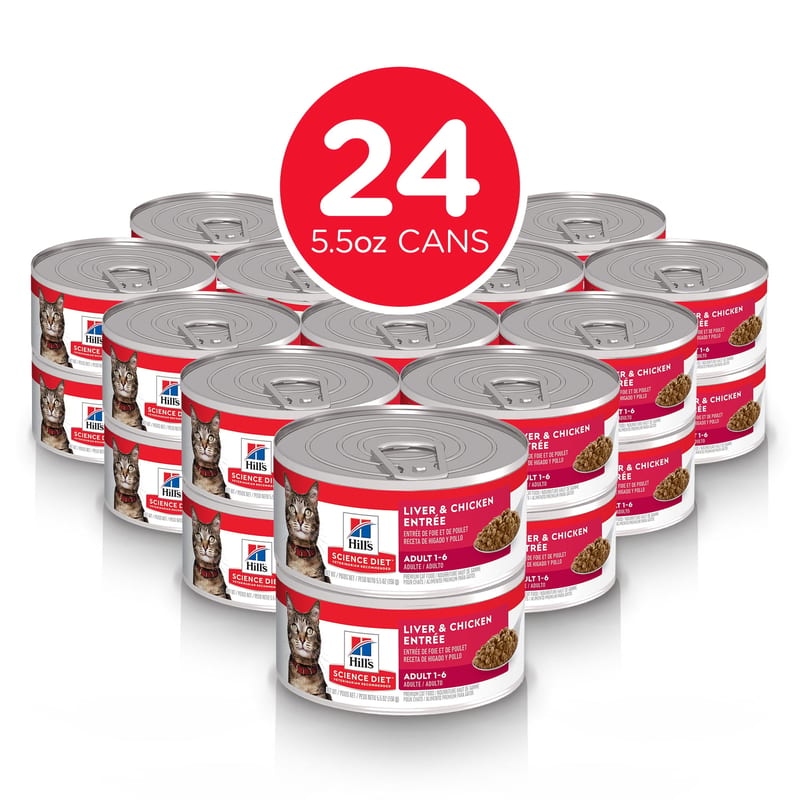HILLS SCIENCE DIET Cat Liver & Chicken Entree Canned Food professional product photo ready to upload to shopify