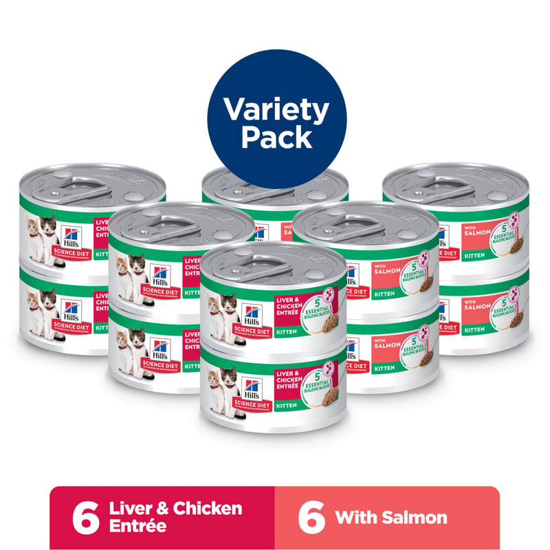 HILLS SCIENCE DIET Cat Liver & Chicken Entree Kitten Canned Food professional product photo ready to upload to shopify
