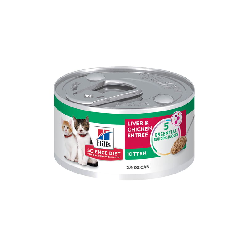 HILLS SCIENCE DIET Cat Liver & Chicken Entree Kitten Canned Food professional product photo ready to upload to shopify