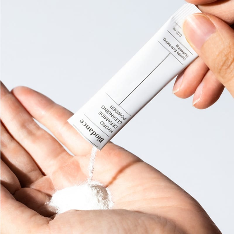 Hydro Ceramide Cleansing Powder professional product photo ready to upload to shopify