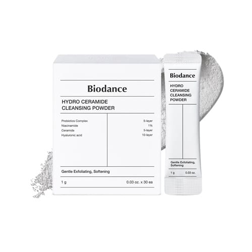 Hydro Ceramide Cleansing Powder professional product photo ready to upload to shopify