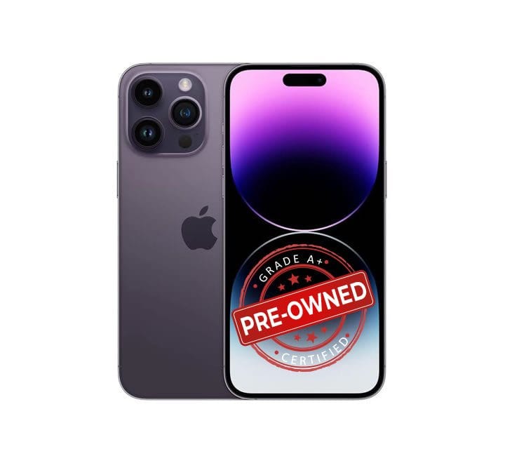 iPhone 14 Pro Max 128GB Deep Purple professional product photo ready to upload to shopify