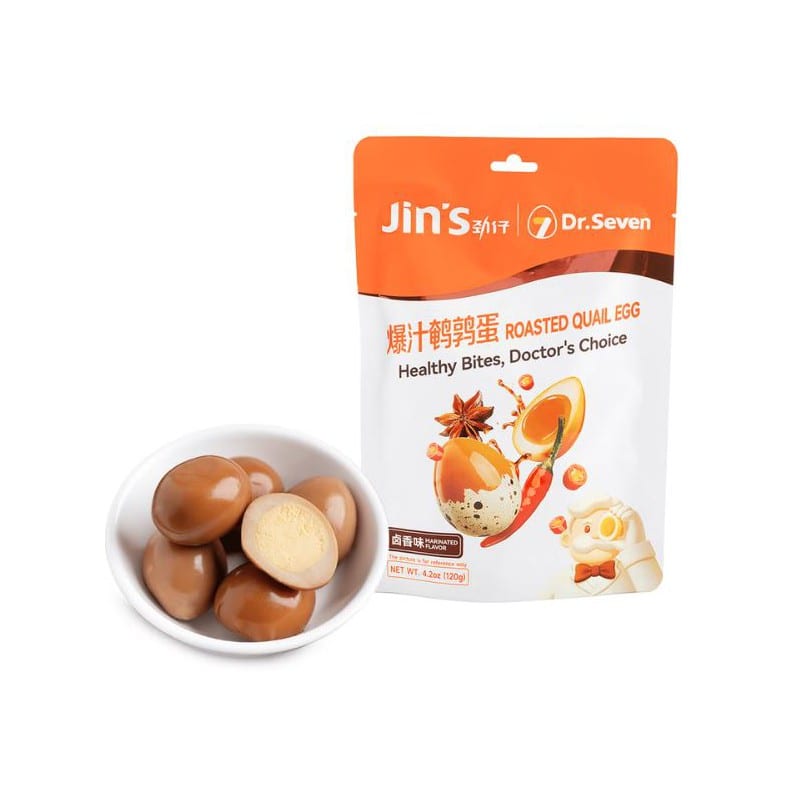 Jin's Roasted Quail Egg - Salty 120g professional product photo ready to upload to shopify