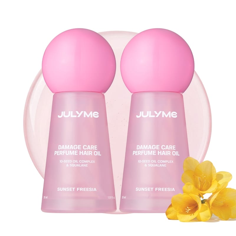 JULYME Damage Care Perfume Hair Oil Sunset Freesia 30ml professional product photo ready to upload to shopify