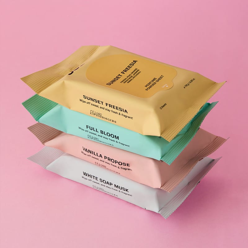 JULYME Perfume Powder Sheet Sunset Freesia 20 Sheets professional product photo ready to upload to shopify