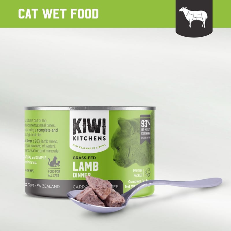 Kiwi Kitchens Cat Lamb Dinner 85g professional product photo ready to upload to shopify