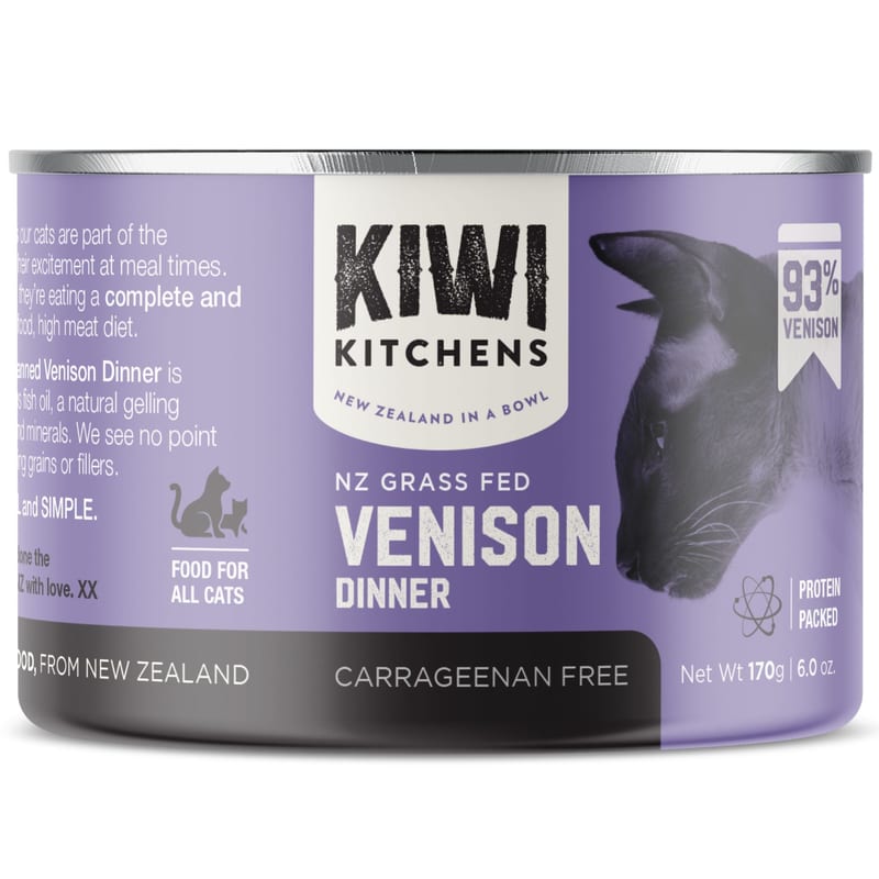 Kiwi Kitchens Cat Venison Dinner 170g professional product photo ready to upload to shopify