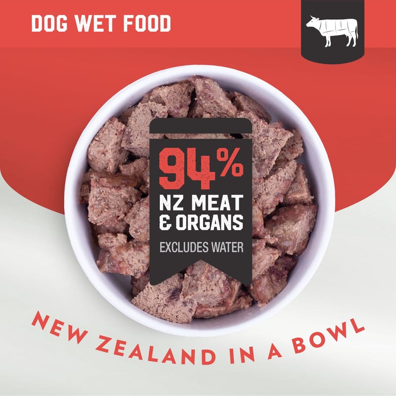 Kiwi Kitchens Dog Beef Dinner 170g professional product photo ready to upload to shopify