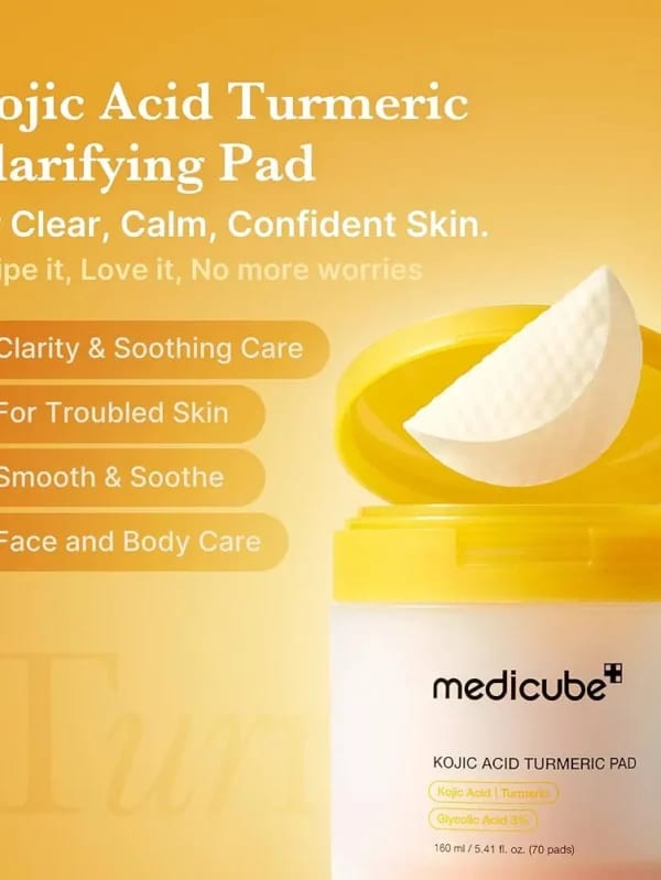 KOJIC ACID TURMERIC PAD 70pcs professional product photo ready to upload to shopify
