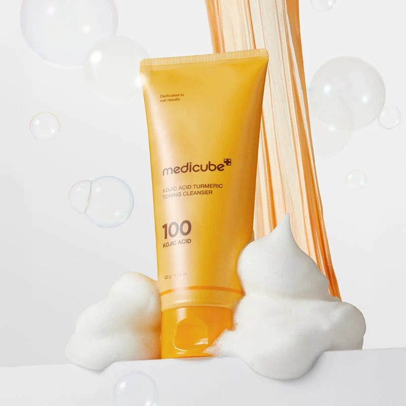 KOJIC ACID TURMERIC TONING CLEANSER 120g professional product photo ready to upload to shopify