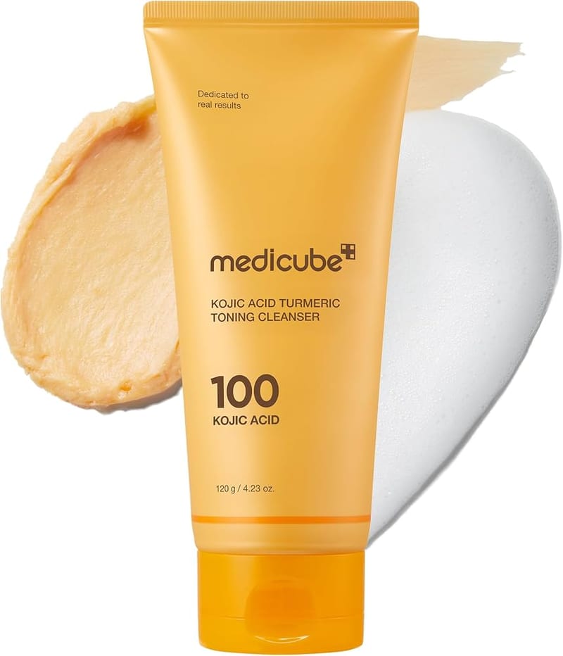 KOJIC ACID TURMERIC TONING CLEANSER 120g professional product photo ready to upload to shopify