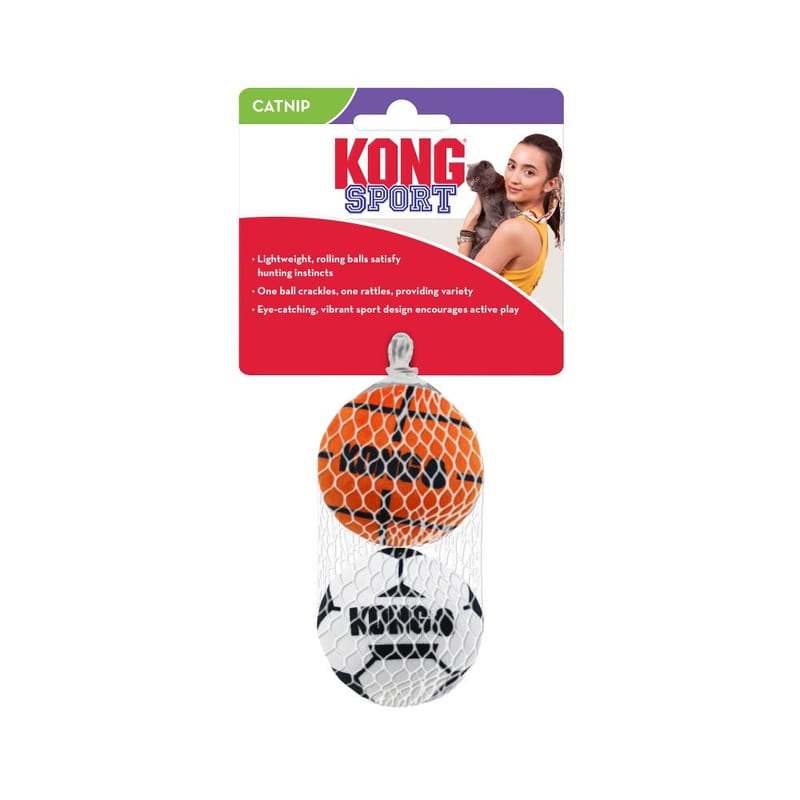 KONG Cat Sport Balls professional product photo ready to upload to shopify