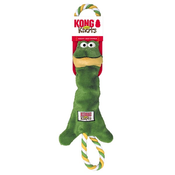 KONG Knots Frog professional product photo ready to upload to shopify
