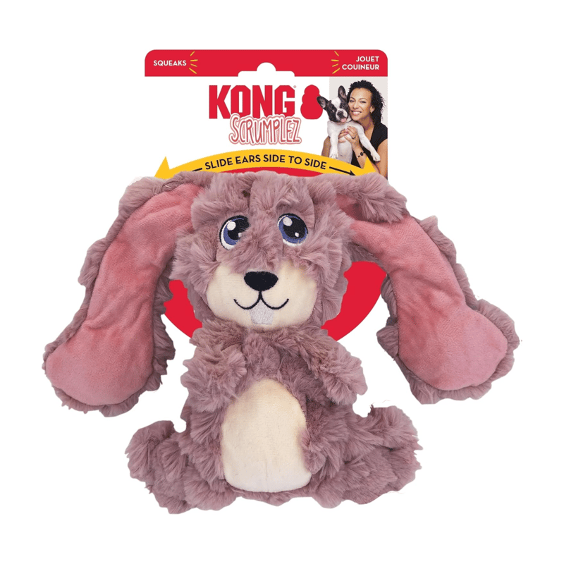 KONG Scrumplez Bunny professional product photo ready to upload to shopify