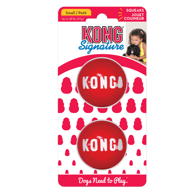 KONG Signature Balls professional product photo ready to upload to shopify