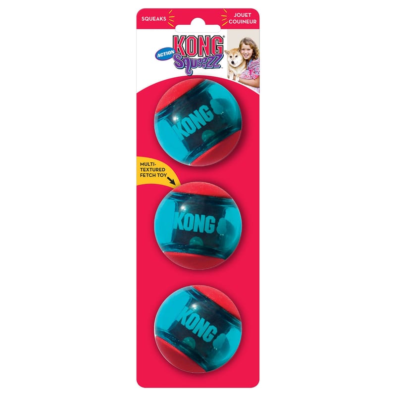 KONG Squeezz Action Red professional product photo ready to upload to shopify