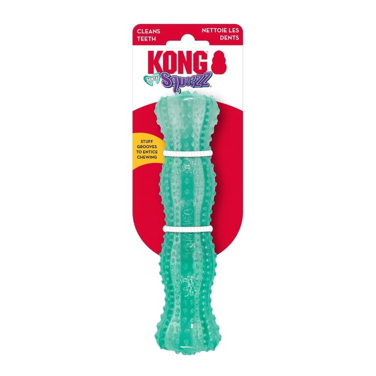 KONG Squeezz Dental Stick professional product photo ready to upload to shopify