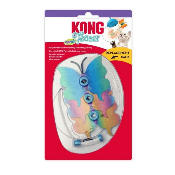 KONG Teaser Purrsuit Butterfly Replacement Pack professional product photo ready to upload to shopify