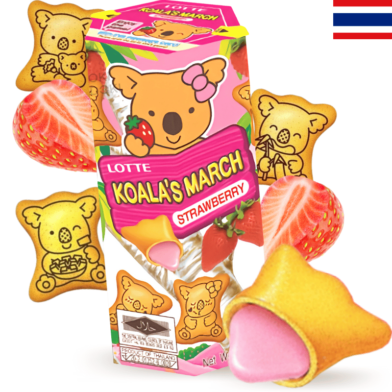 Lotte Koala's March Strawberry 37g professional product photo ready to upload to shopify