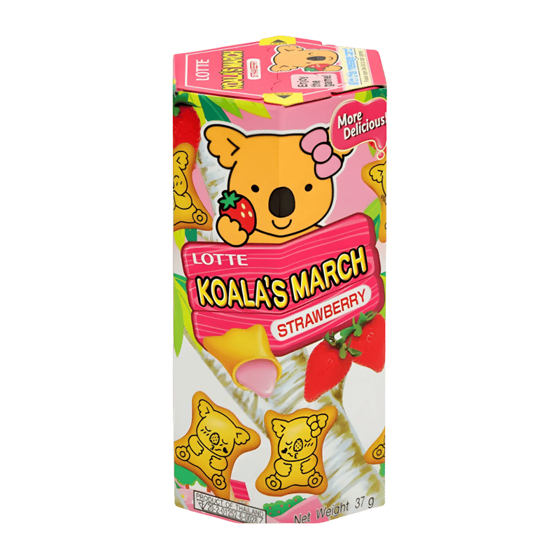 Lotte Koala's March Strawberry 37g professional product photo ready to upload to shopify