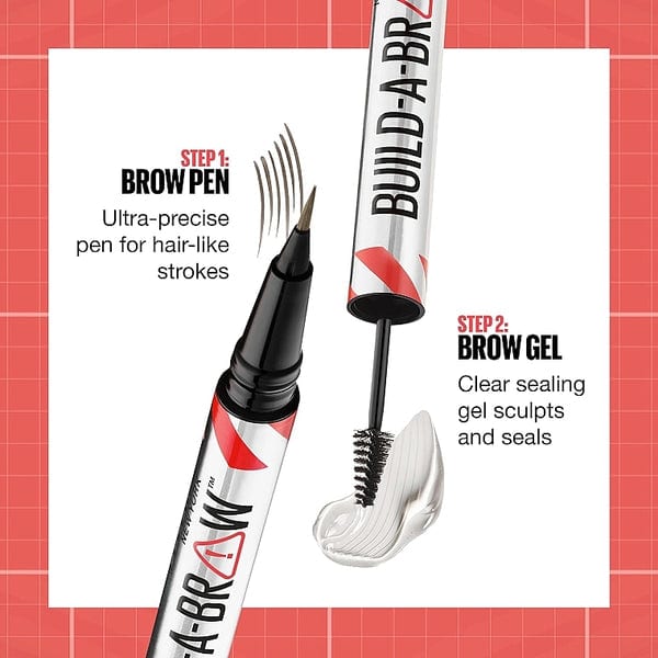Maybelline New York Build-A-Brow 2-in-1 Pencil and Gel 260 professional product photo ready to upload to shopify