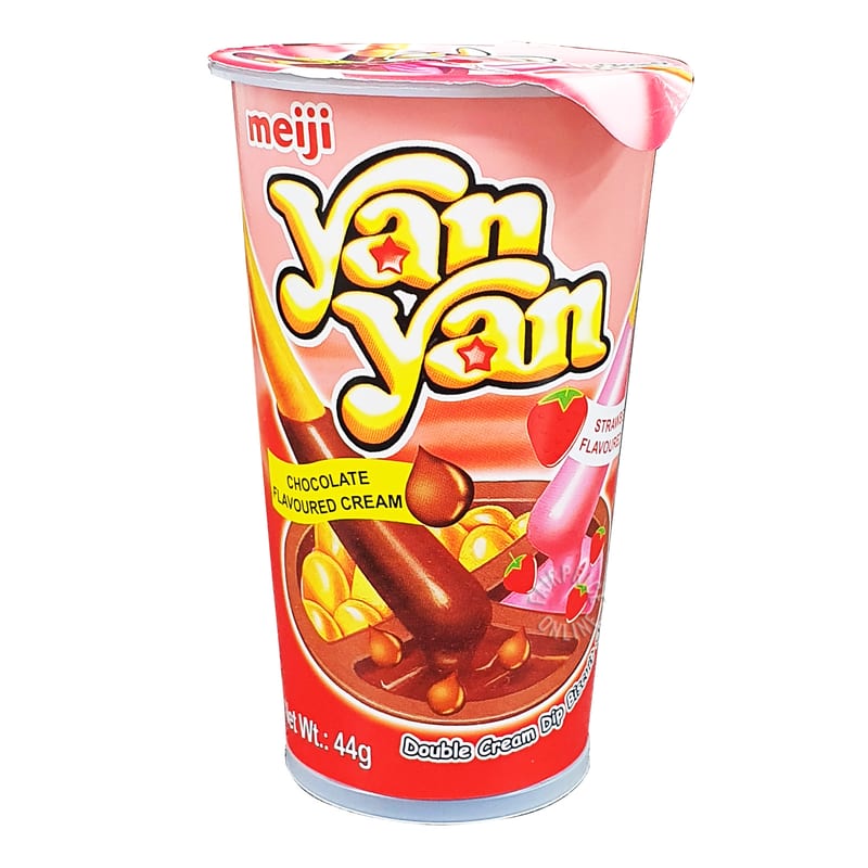 Meiji Yan Yan Chocolate & Strawberry 44g professional product photo ready to upload to shopify