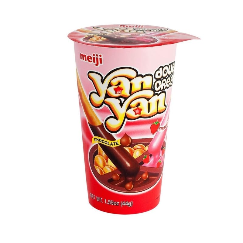 Meiji Yan Yan Strawberry 44g professional product photo ready to upload to shopify