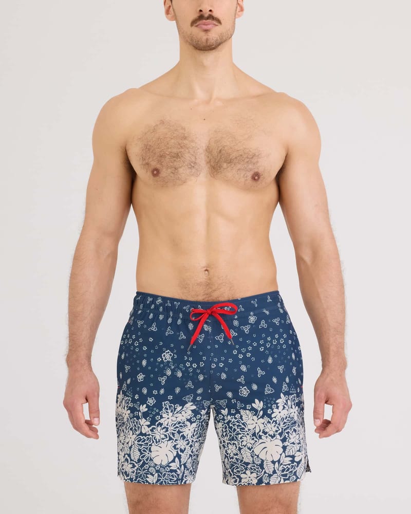 Men's SAXX Go Coastal Volley 2N1 Swim Trunks Tropical Lens professional product photo ready to upload to shopify