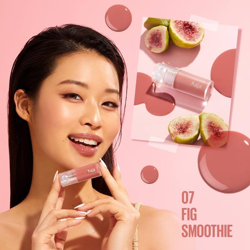 MINI JUICY GLASS LIP OIL FIG SMOOTHIE professional product photo ready to upload to shopify