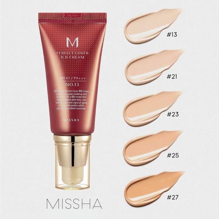 Missha M Perfect Cover BB Cream #23 Natural Beige 50ml professional product photo ready to upload to shopify