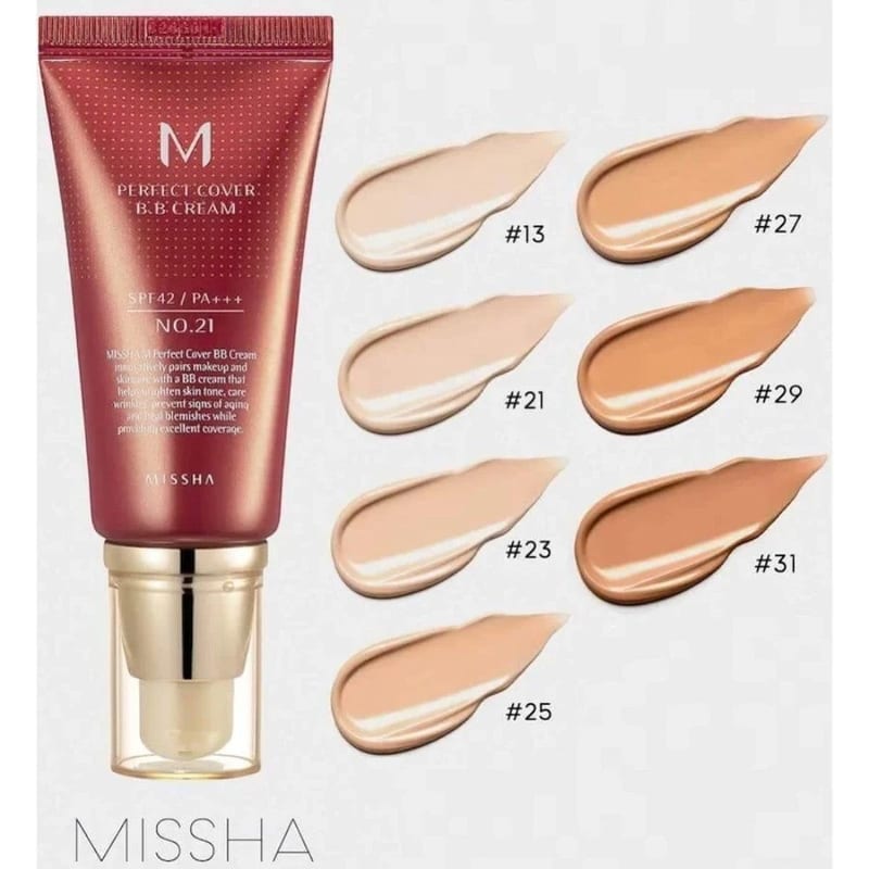 Missha M Perfect Cover BB Cream #31 Golden Beige professional product photo ready to upload to shopify